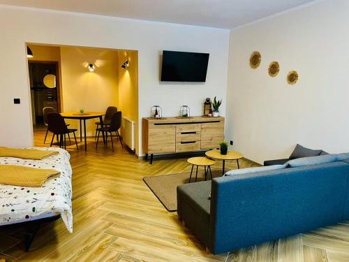 斯托尼拉斯奇GÓRSKA CISZA - Apartamenty的客厅配有沙发和桌椅
