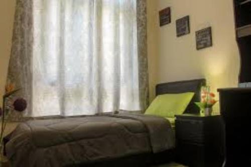 IgricetanyaWorker's Apartman-Munkásszálló的一间卧室配有床和带窗帘的窗户