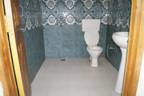 卡索尔Apple Garden Katagla Kasol的一间带卫生间和水槽的浴室