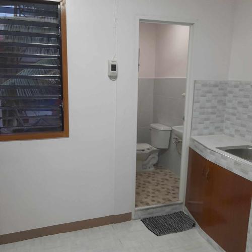 SaavedraSaavedra Guesthouse的一间带卫生间和水槽的浴室