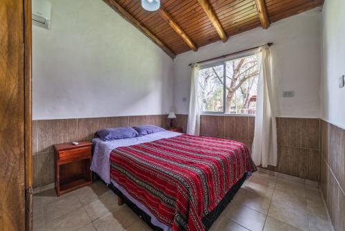 Gualeguaychúel bosque la foret的一间卧室设有一张床和一个窗口