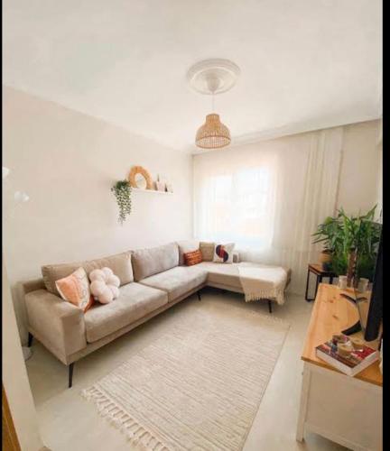 Şekerpınarıdiana apartman的客厅配有沙发和桌子