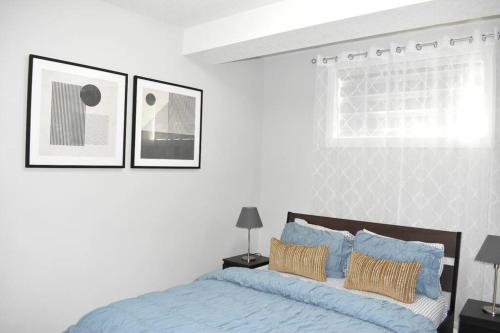 Beautiful & Cozy Suite (2 Bdrm)Wi-Fi/Free Parking客房内的一张或多张床位