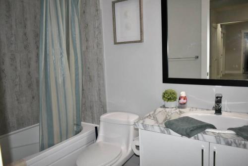 Beautiful & Cozy Suite (2 Bdrm)Wi-Fi/Free Parking的一间浴室