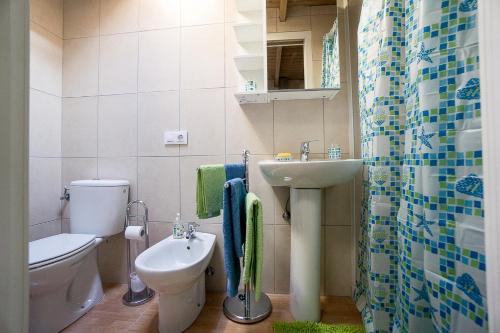 厄尔梅达诺Petunia 75的一间带水槽、卫生间和淋浴的浴室
