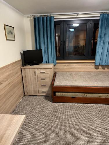 斯维诺乌伊希切Willa Irena的客房设有床、电视和窗户。