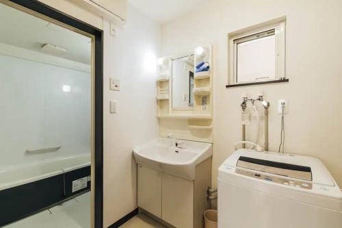 旭川STAY IN ASAHIBASHI - Vacation STAY 26632v的一间带水槽和洗衣机的浴室