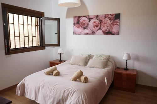 Casa de campo 2 Ortigal Tenerife客房内的一张或多张床位