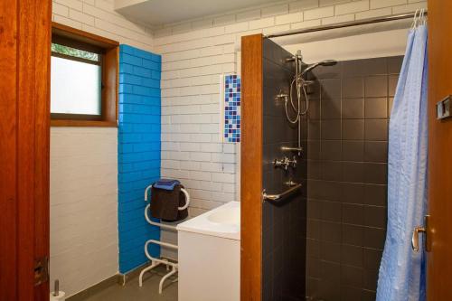 SilvanTreetops Silvan Valley Lodge - Suite 2的浴室配有卫生间、盥洗盆和淋浴。