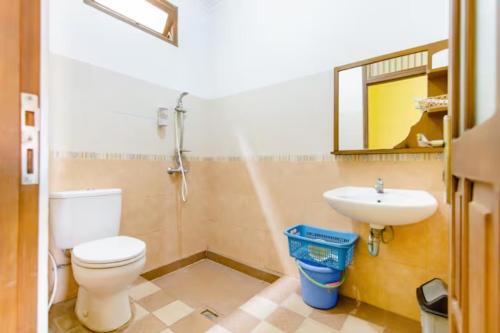日惹艾丽西亚别墅的一间带卫生间和水槽的浴室