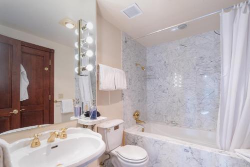 特柳赖德Breathtaking Ballard Views的带浴缸、卫生间和盥洗盆的浴室