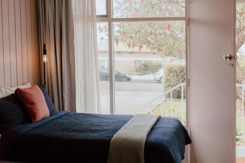 袋鼠岛海景汽车酒店客房内的一张或多张床位