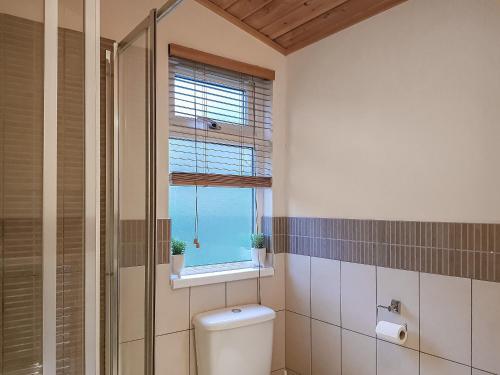 巴洛赫Kingfisher Lodge - Uk46046的一间带卫生间和窗户的浴室