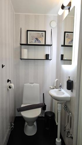 阿尔维斯尧尔Separate floor of a house的浴室配有白色卫生间和盥洗盆。
