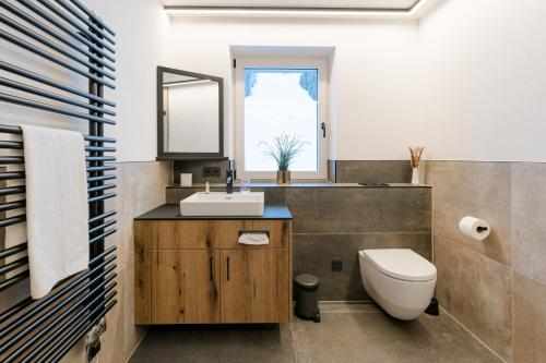 费尔兹姆斯ANN SUITES Appartements的一间带水槽和卫生间的浴室