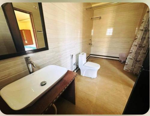 布什格尔SK Pushkar Resort的浴室配有白色水槽和卫生间。