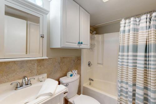 埃迪斯托艾兰Driftwood Villa - 267的浴室配有卫生间、盥洗盆和淋浴。