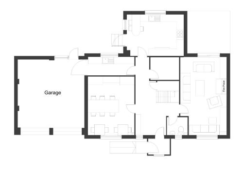 阿尔内斯Beechwood Lodge Guesthouse的房屋的平面图