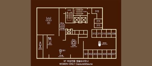 釜山Hotel tt Gupo的黑白楼房图案