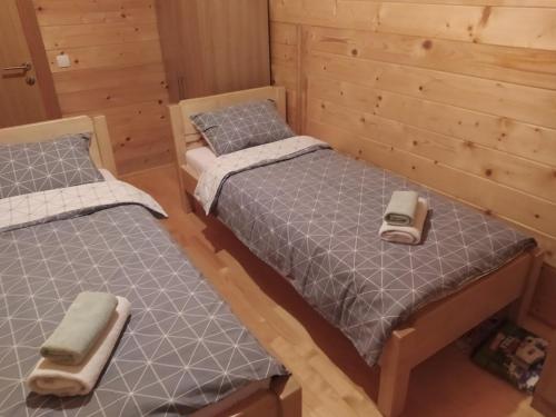ŠipovoLAna的木墙客房 - 带两张单人床