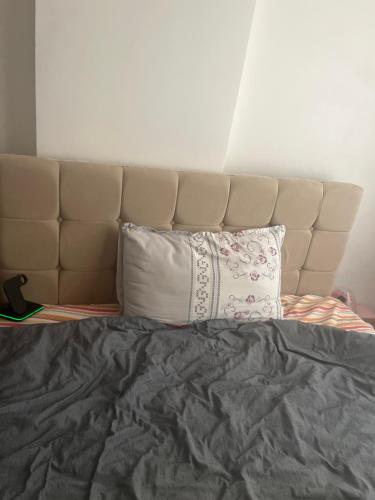 GüllüceWeltek的一张带床头板的床和两个枕头