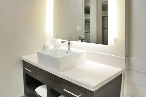 迈阿密迈阿密多拉元素酒店的浴室设有白色水槽和镜子