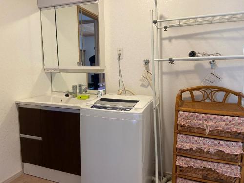 NishinaLavender - Vacation STAY 26426v的一间带水槽和洗衣机的浴室