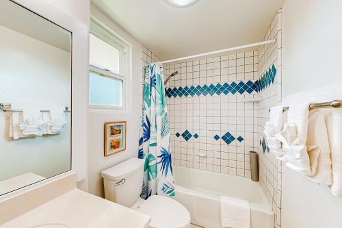 维雷亚Hale Li'ili'i at Keawakapu #201的一间带卫生间和淋浴的浴室