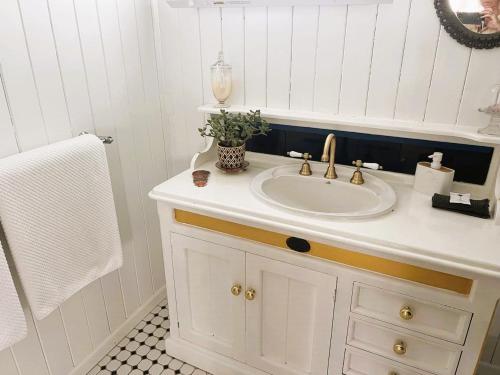 KenilworthKenilworth House SC的浴室设有白色水槽和镜子