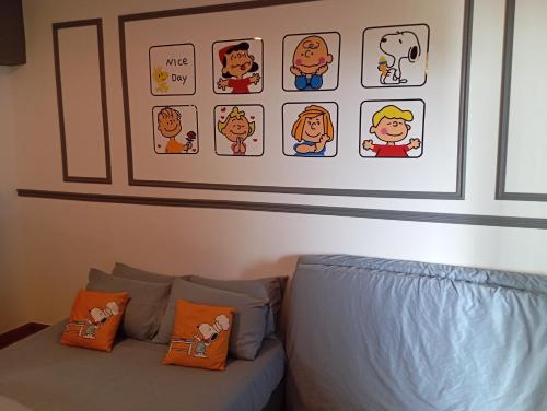 10Pax Deluxe Apartment , CloudView Snoopy Theme, Amber Court, Genting Highlands客房内的一张或多张床位