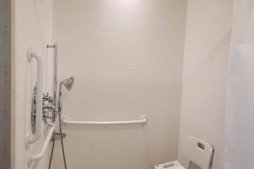 大章克申大章克申市区/历史主要大街万豪春季山丘套房酒店的白色的浴室设有小便室和卫生间。