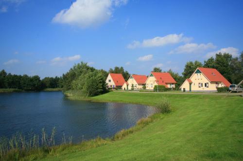 TynaarloSummio Villapark Akenveen的水边的一排房子