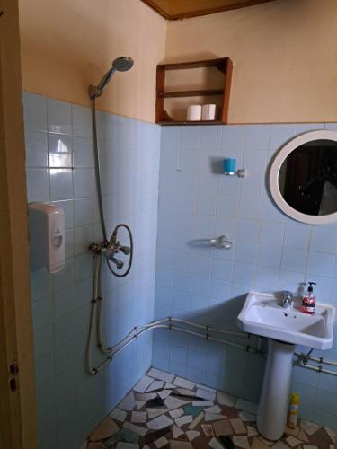 BrufutBrufut Residence的一间带水槽和淋浴的浴室