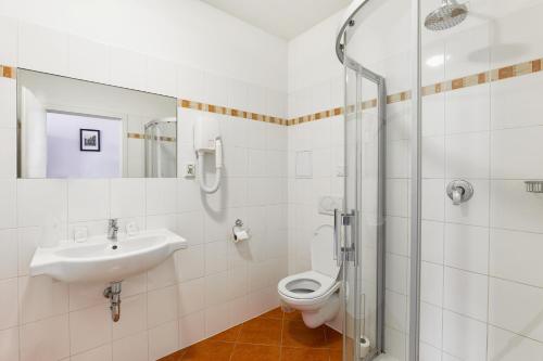 Hotel U Salzmannů的一间浴室