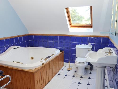Ballymoney Cross RoadsSeafield的带浴缸、卫生间和盥洗盆的浴室