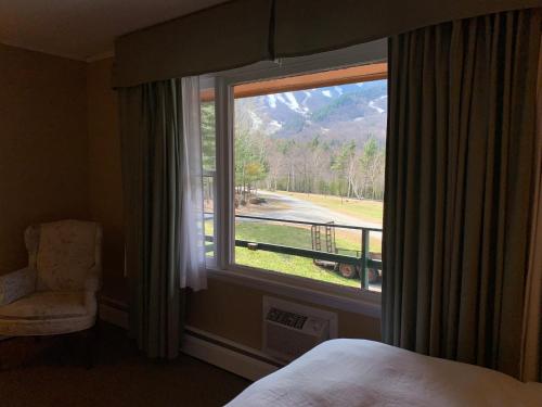 威尔明顿怀特费斯礁岩汽车旅馆的卧室设有山景窗户
