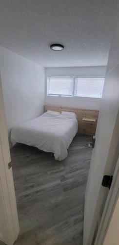 里贾纳Cozy的卧室配有白色的床和窗户。