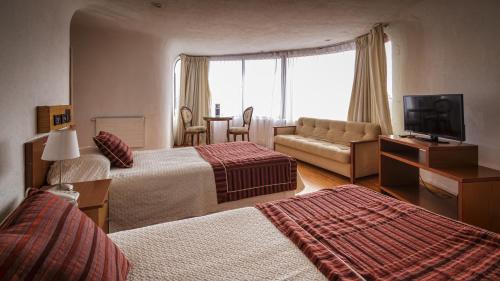 维纳德马比尼亚德尔马蒙特卡洛酒店的酒店客房设有两张床和电视。