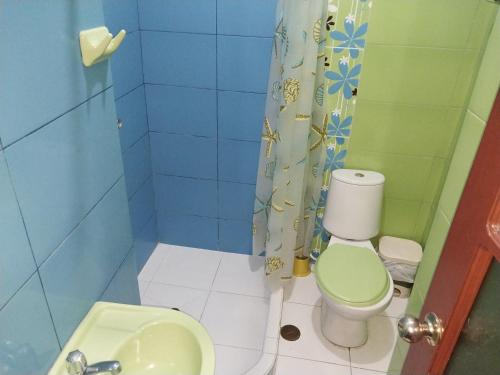 莫约班巴Depa - 204的浴室配有绿色卫生间和水槽。