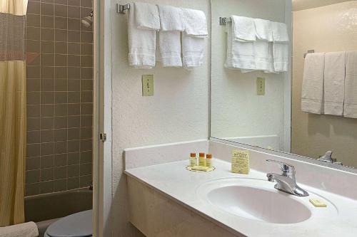 盖恩斯维尔戴斯酒店 - 大学的一间带水槽、卫生间和镜子的浴室