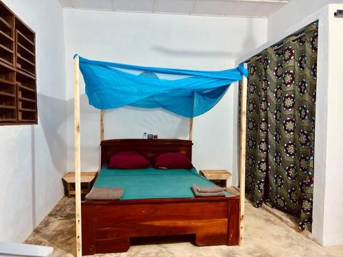 OuidahAmistad的一张蓝色天蓬床