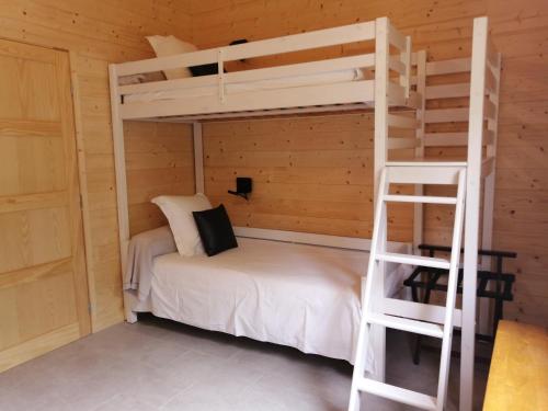 布拉伊NIAOULI LODGE的一间卧室配有一张双层床和梯子