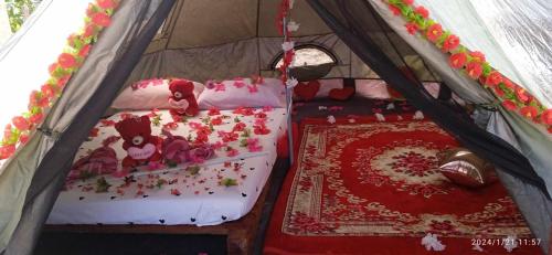 圣维森特Tentstar Eco Resort的帐篷内带两张床的房间