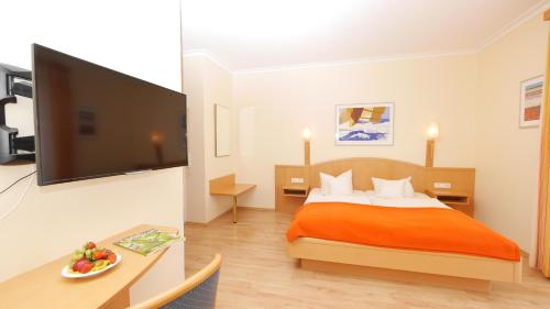 黑灵斯多夫维塔加尼艺术酒店的配有一张床和一台平面电视的酒店客房