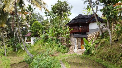 特特巴图Nea Cottage Lombok的山边的房子