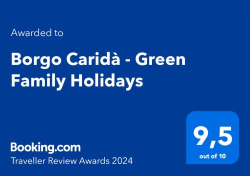 ZaccanopoliBorgo Caridà - Green Family Holidays的蓝标读培根卡洛琳娜绿色家庭度假