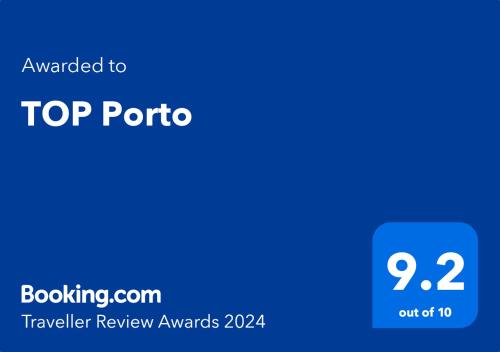 波尔图TOP Porto的蓝色屏幕,文字升级到顶端的主角