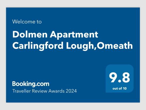 Ó MéithDolmen Apartment Carlingford Lough,Omeath的一张欢迎来到$ham公寓的卡鲁瑟福德特外展网站的屏幕