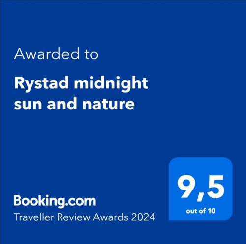 RystadRystad midnight sun and nature的蓝色文字框,字体升级到午夜太阳和自然的订正