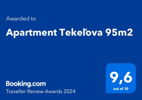普雷绍夫Apartment Tekeľova 95m2的任命四谷的蓝标